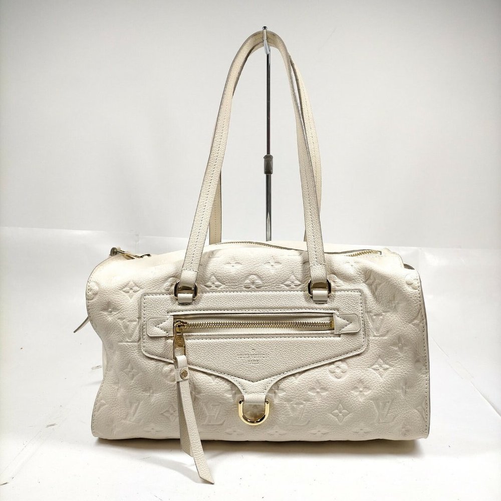 authentic LOUIS VUITTON White Monogram Empreinte Leather Inspiree Bag - Picture 4 of 16